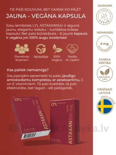 LYL ASTAXANthin, 30 kapsulas | internetaptieka.lv