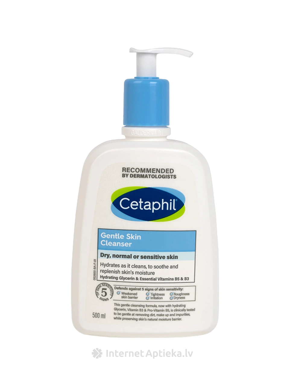 CETAPHIL õrnatoimeline näopuhastusvahend, 500 ml | internetaptieka.lv
