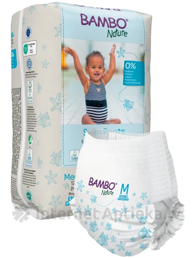 Bambo Nature Biksītes peldēšanai, M izmērs., 12+ kg, 12 gb. | internetaptieka.lv