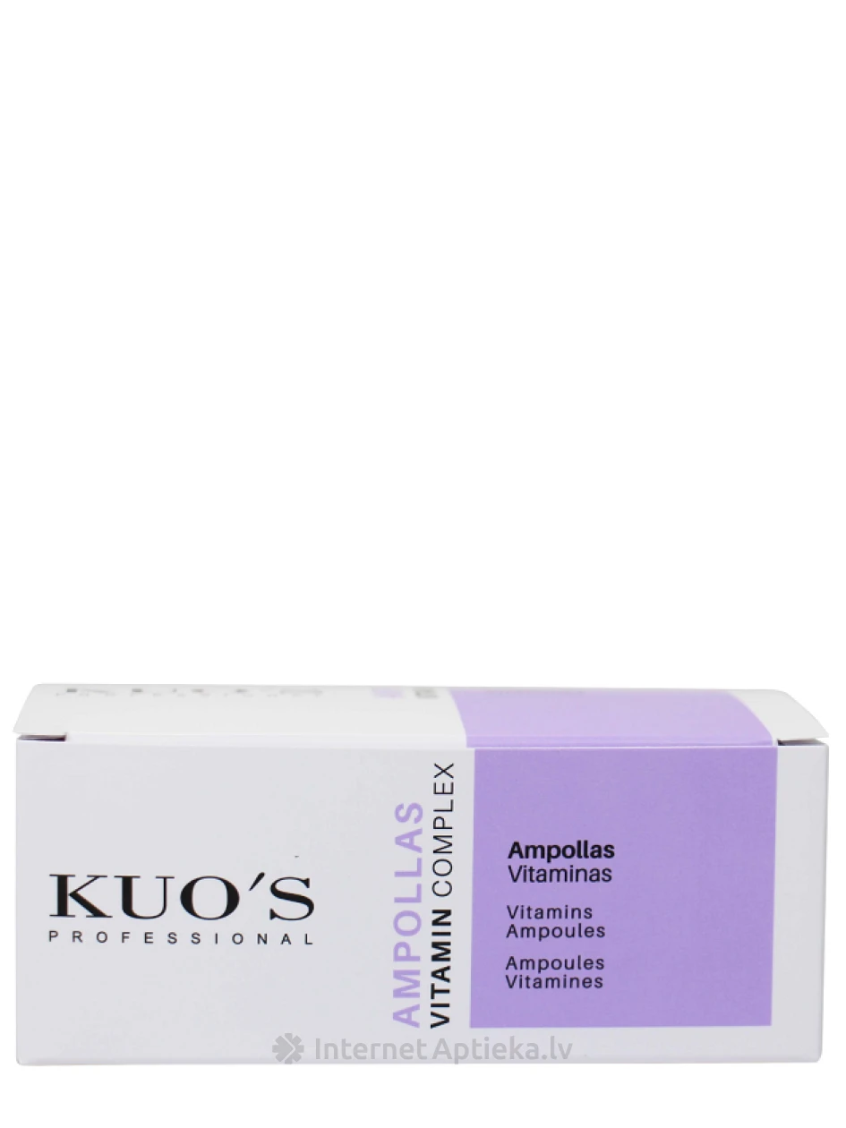 KUO`S VITAMIN COMPLEX Taastavad Juukseampullid, 10x6 ml | internetaptieka.lv