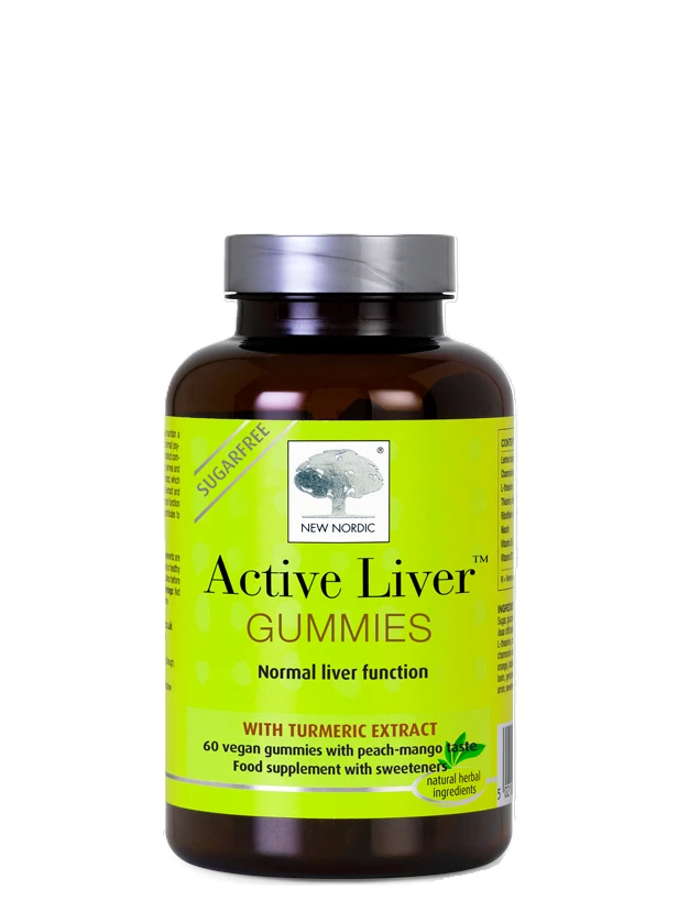 NEW NORDIC Active Liver Gummies pastilas, 60 gab.
