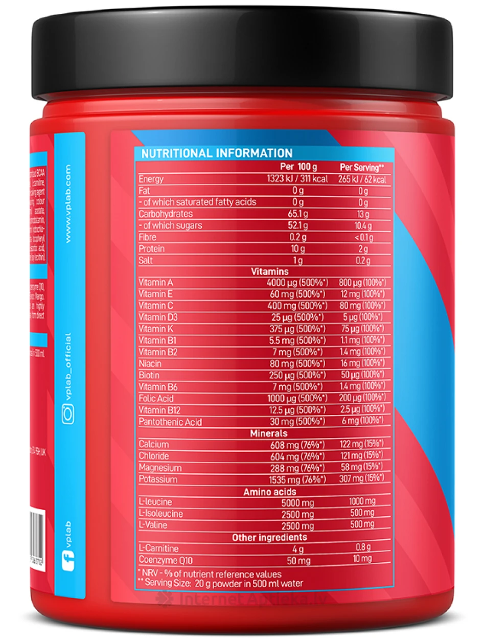 Vplab FitActive Apple and Blackcurrant Pulveris, 500 g | internetaptieka.lv