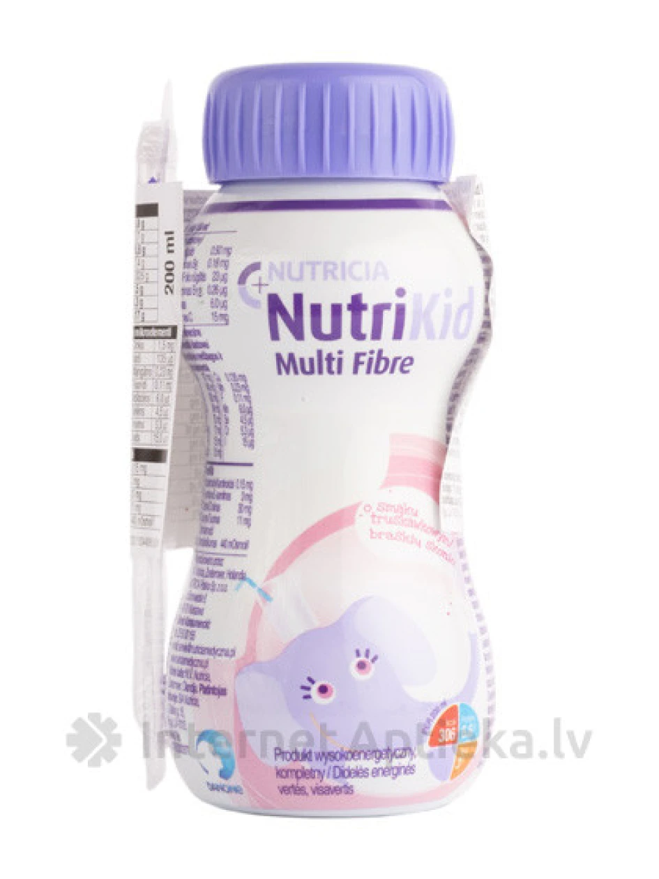 Nutrikid multi fibre со вкусом клубники, 200 мл | internetaptieka.lv