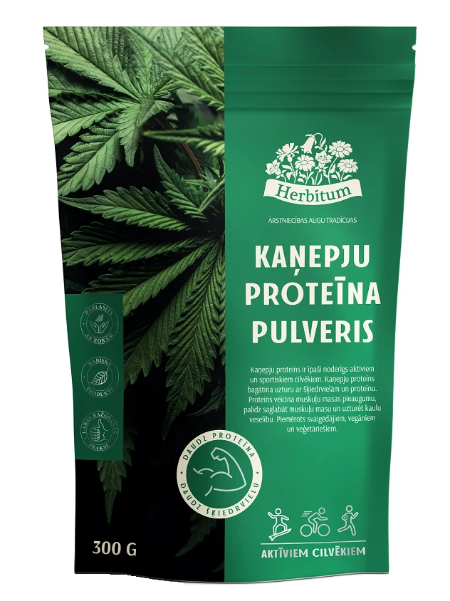 HERBITUM Kaņepju proteīna pulveris, 300 g