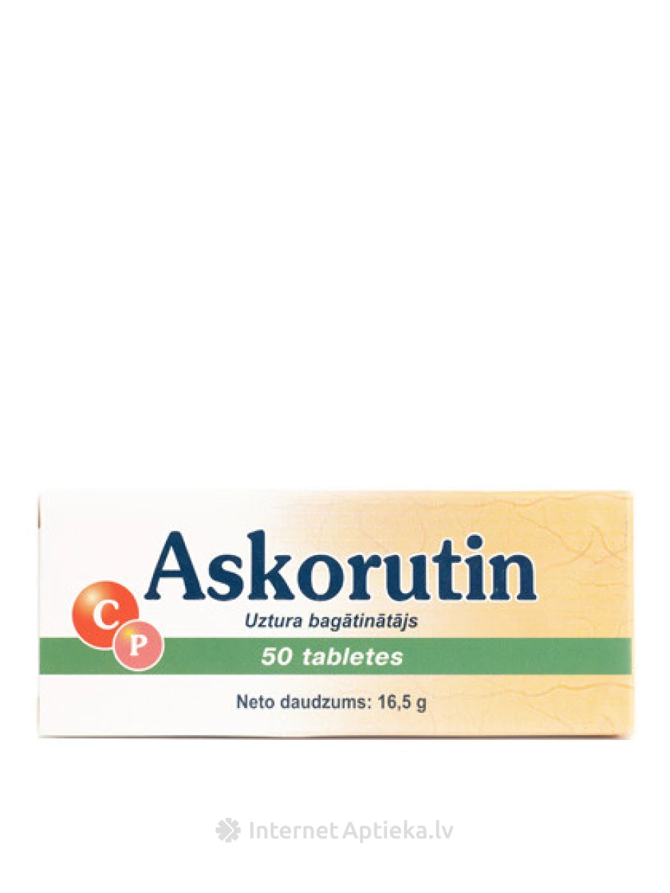 Askorutin tabletti, 50 tk. | internetaptieka.lv