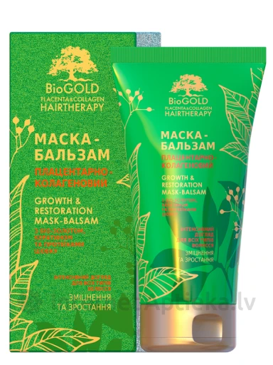 Biogold placentāra kolagēna maska-balzams visiem matu tipiem, 150 ml | internetaptieka.lv