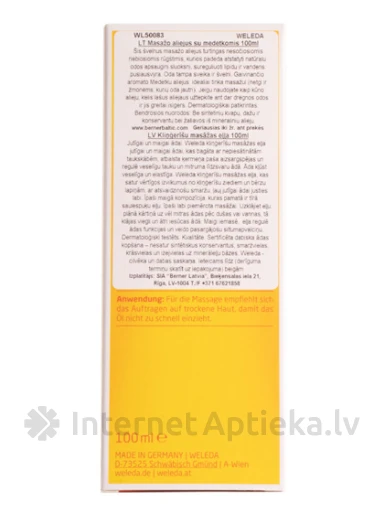 Weleda масло календулы для массажа - с диспенсером, 100 мл | internetaptieka.lv