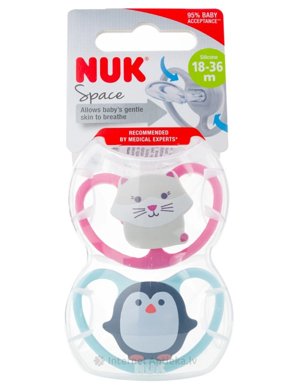 Nuk Lure Space 3SI, 2 tk. | internetaptieka.lv