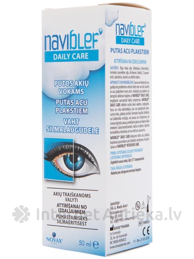 NAVIBLEF DAILY CARE очищающая пенка для век и ресниц, 50 мл | internetaptieka.lv