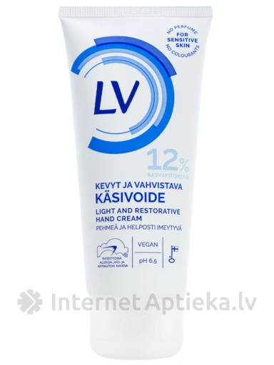 LV легкий укрепляющий крем для рук, 100 мл | internetaptieka.lv
