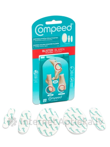 Пластыри COMPEED разных размеров от мокрых мозолей, 5 шт. | internetaptieka.lv