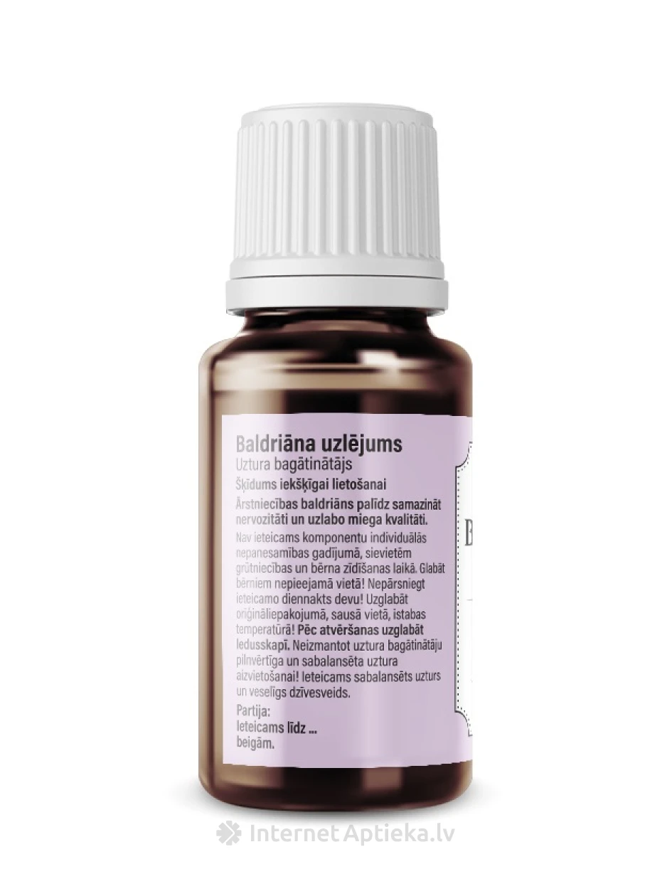 Palderjanimahlake ürtide suukaudne lahus alkoholisisaldus 70%, 25 ml | internetaptieka.lv