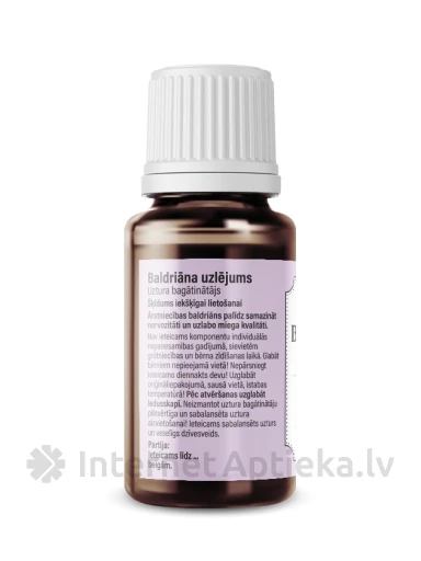 Palderjanimahlake ürtide suukaudne lahus alkoholisisaldus 70%, 25 ml | internetaptieka.lv