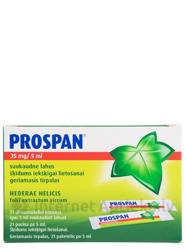 Prospani lahus 35mg/5ml, 21 pakki | internetaptieka.lv