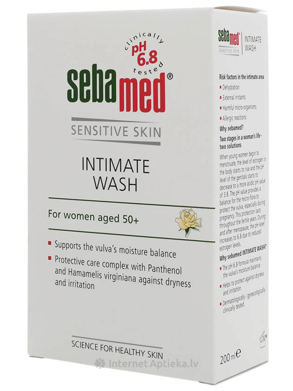 Средство женской интимной гигиены с ph 6.8, 200 мл | internetaptieka.lv