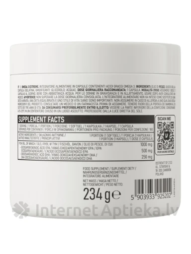 OstroVit kapsulas Omega 3 Extreme, 180 gb. | internetaptieka.lv