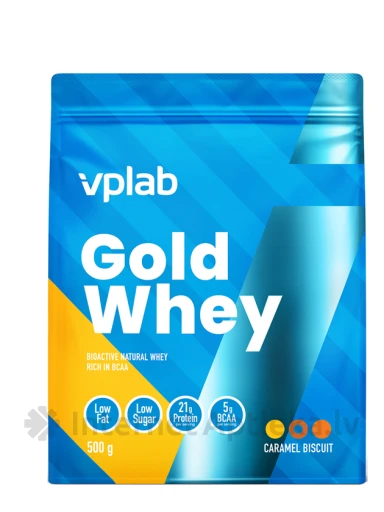 Vplab Gold Whey Caramel Biscuit sūkalu olbaltumvielu pulveris, 500 g | internetaptieka.lv