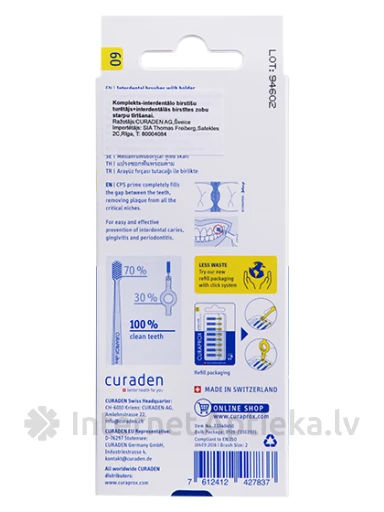 Curaprox interdentālo birstīšu komplekts UHS 409 + 5 birstītes 09, 1 gb. | internetaptieka.lv
