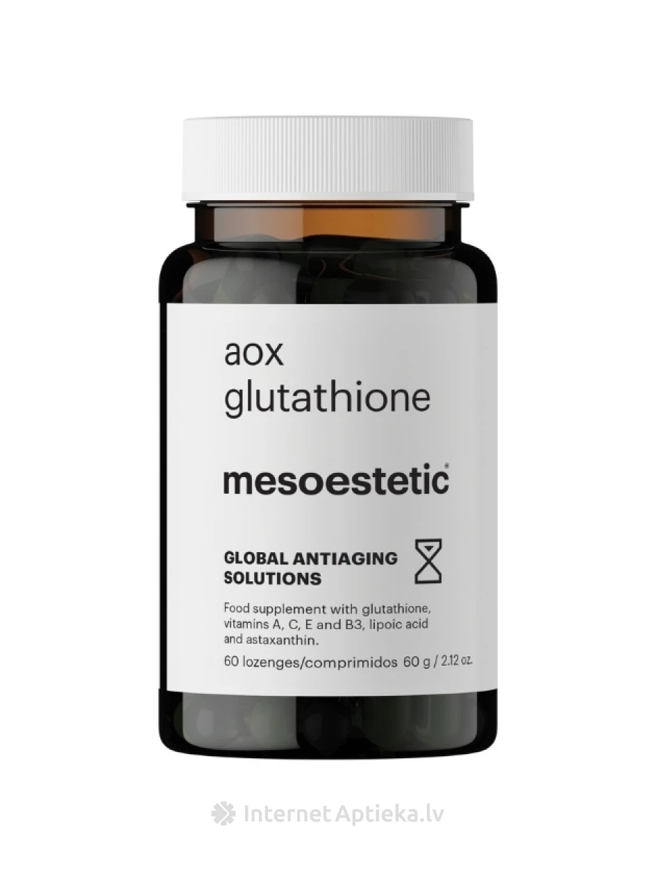 Aox glutathione mesoestetic®, 60 pastilas | internetaptieka.lv