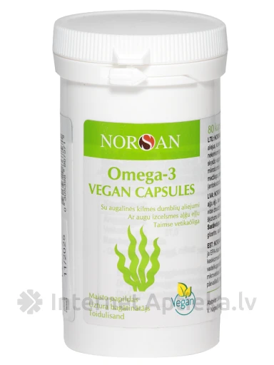 NORSAN OMEGA-3 VEGAN, 80 капсул | internetaptieka.lv