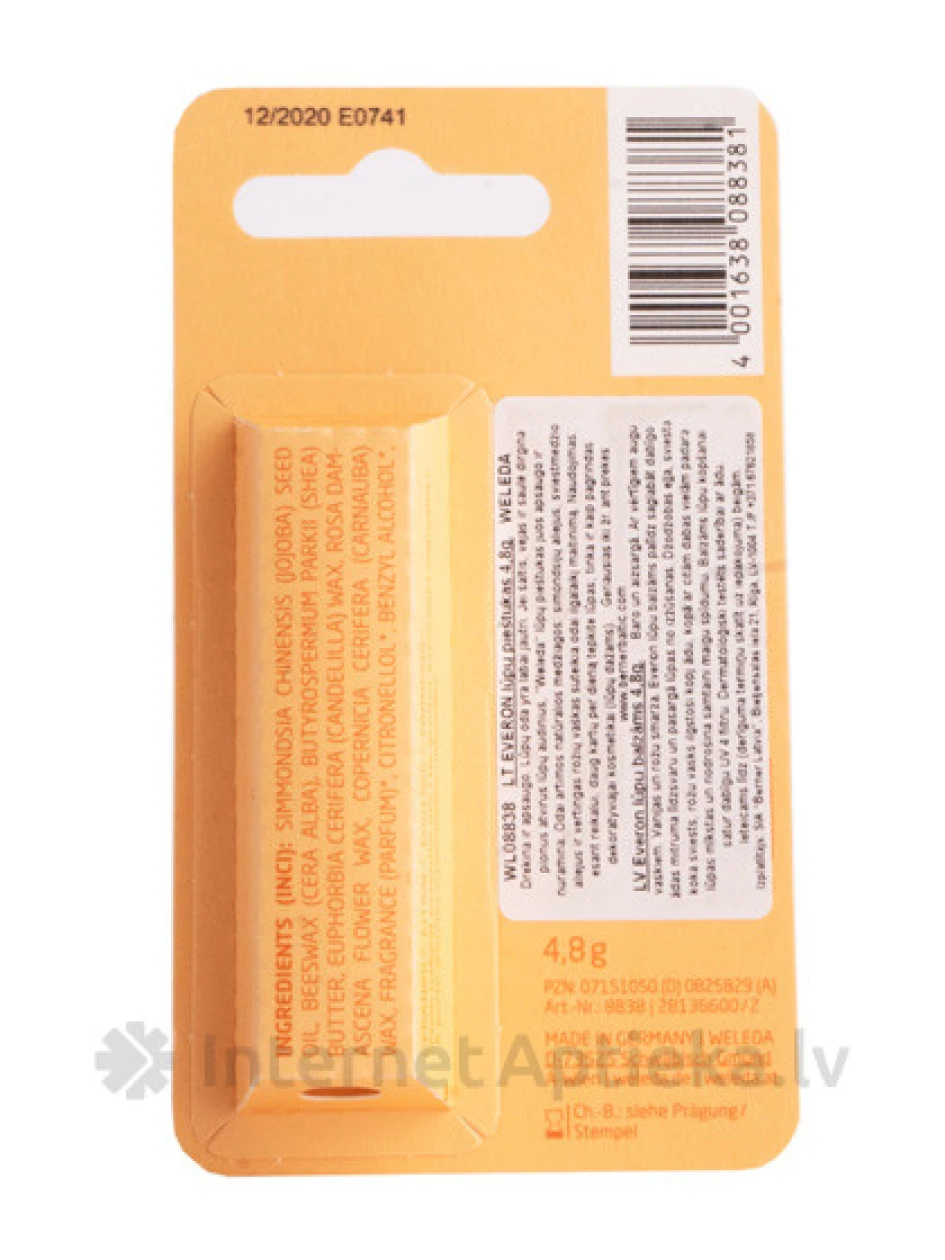 Weleda Бальзам для губ, 8 г | internetaptieka.lv