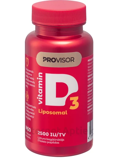 PROVISOR Liposomal D vitamin 2500, 60 kapsulas | internetaptieka.lv
