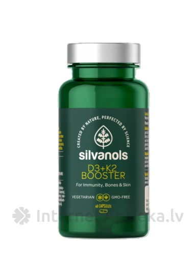 Silvanols D3+K2 BOOSTER kapsulas, 60 gb. | internetaptieka.lv