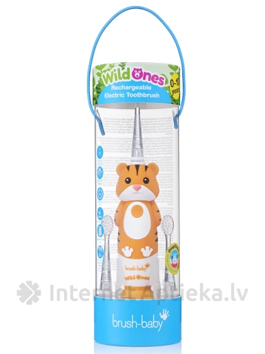 BRUSH BABY WildOnes elektriskā zobu birste tīģeris, 1 gb. | internetaptieka.lv