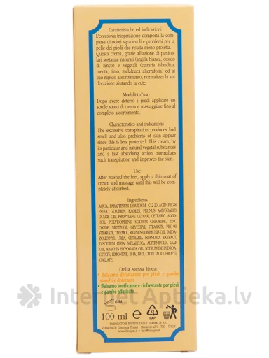 Bioapta Balsamo Sudorazione higistamisvasane kreem jalgadele, 100 ml | internetaptieka.lv