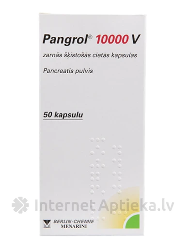 Pangrol 10000 V, 50 kapslit | internetaptieka.lv