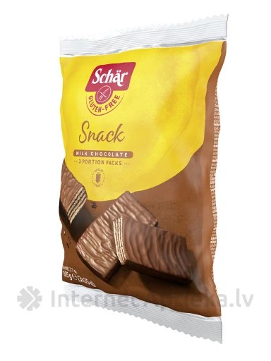 Schär Snack bezglutēna šokolādes vafeles ar lazdu riekstiem, 105 g | internetaptieka.lv