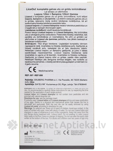 LiceOut pretutu komplekts (losjons + šampūns + ķemme), 1 gb. | internetaptieka.lv