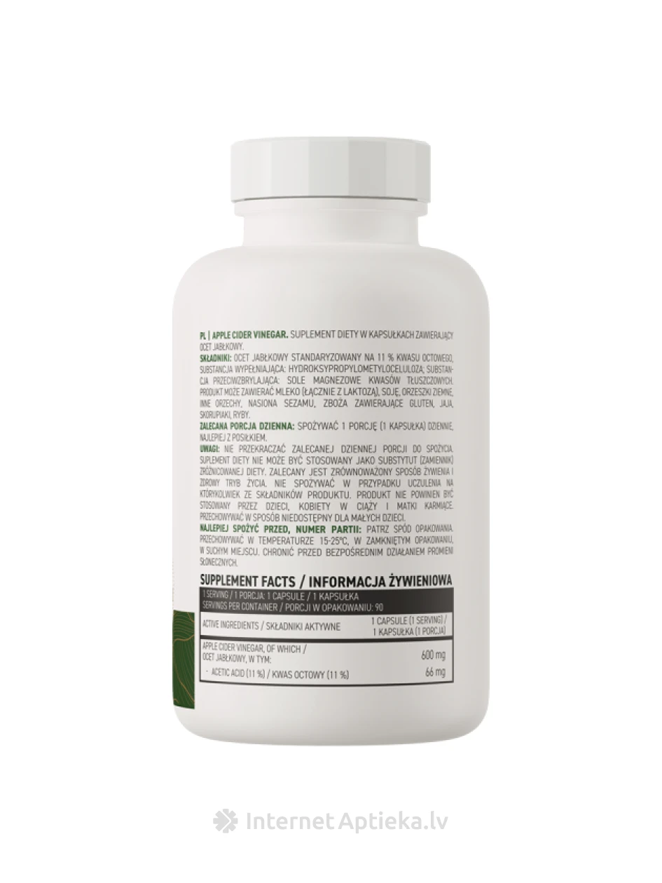 OstroVit Apple Cider Vinegar Vege kapsulas, 90 gb. | internetaptieka.lv