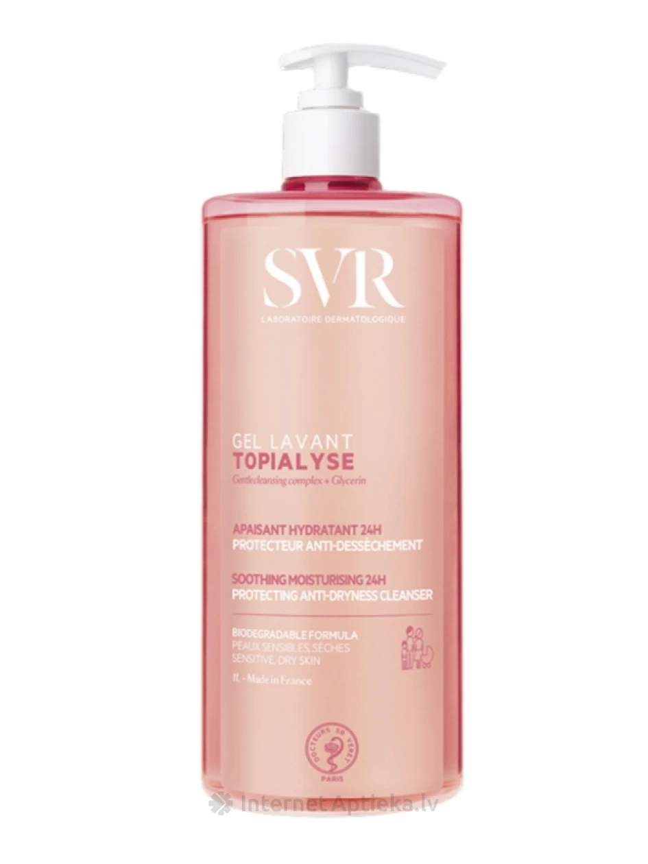 SVR TOPIALYSE GEL LAVANT успокаивающий гель для умывания, 1 л | internetaptieka.lv