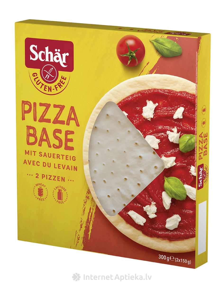 Schär Pizza безглютеновая основа для пиццы, 300 г (2 x 150 г) | internetaptieka.lv