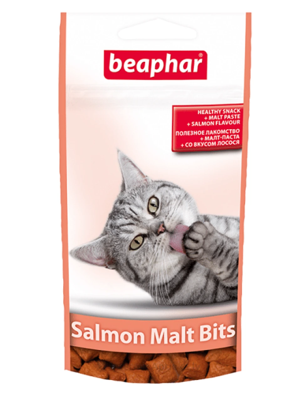 Beaphar Malt-Bits with salmon garšīgs un veselīgs gardums, 35 g | internetaptieka.lv