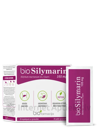 Biofarmācija Silymarin granulas, 105 mg, 28 paciņas | internetaptieka.lv