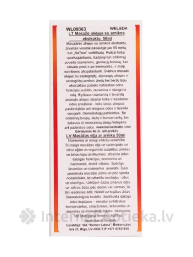 Weleda Masāžas eļļa ar arniku, 50 ml | internetaptieka.lv