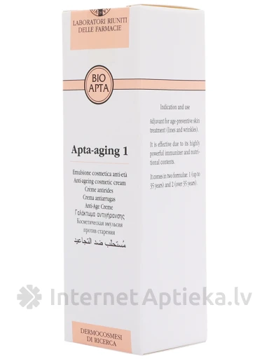 Bioapta Apta-Aging 1 sejas krēms jaunības saglabāšanai līdz 35, 50 ml | internetaptieka.lv