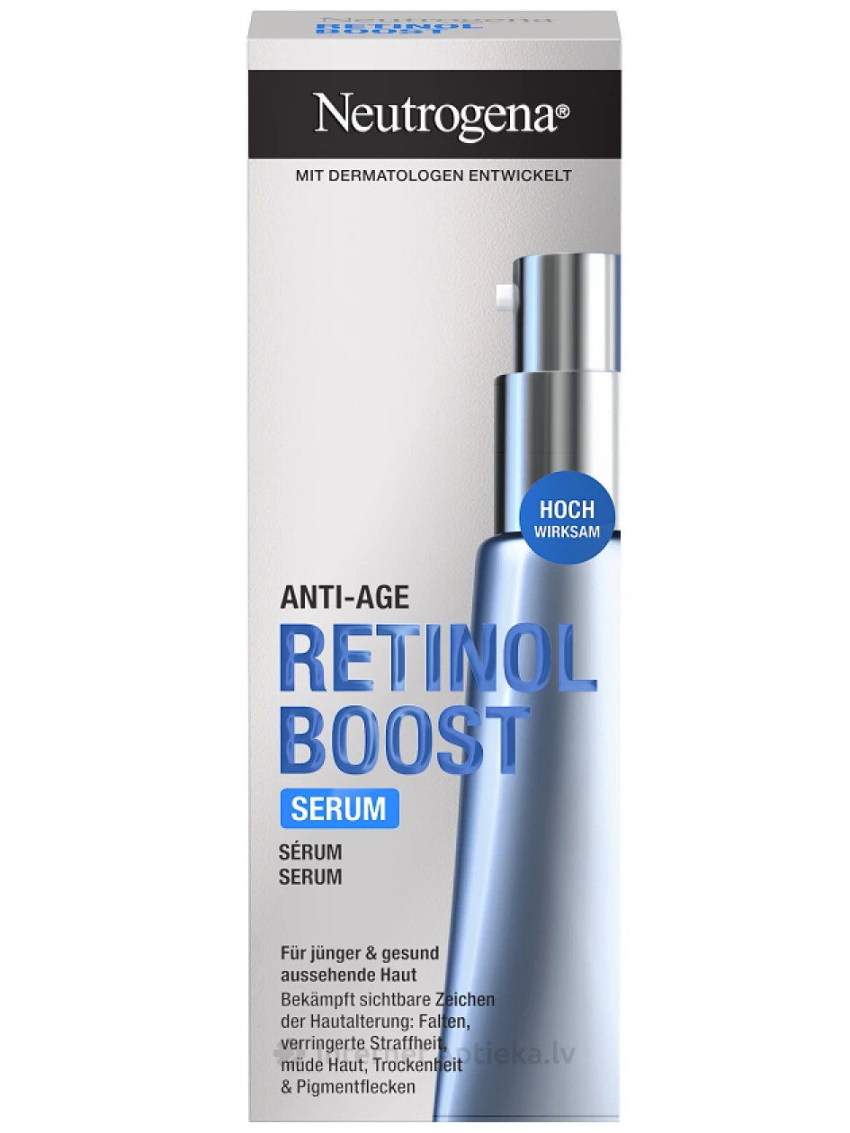 NEUTROGENA Anti-Age Retinol Boost viegls serums sejai, 30 ml | internetaptieka.lv