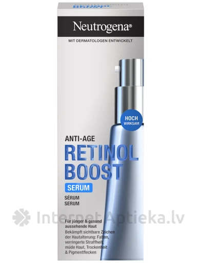 NEUTROGENA Anti-Age Retinol Boost viegls serums sejai, 30 ml | internetaptieka.lv