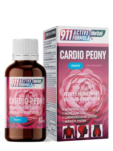 911 Active Formula Cardio Pionų širdies lašai, 40 ml | internetaptieka.lv