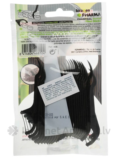 Foramen zobu diegs Pharma Natural bamboo ar aktīvo ogli, 30 gb. | internetaptieka.lv