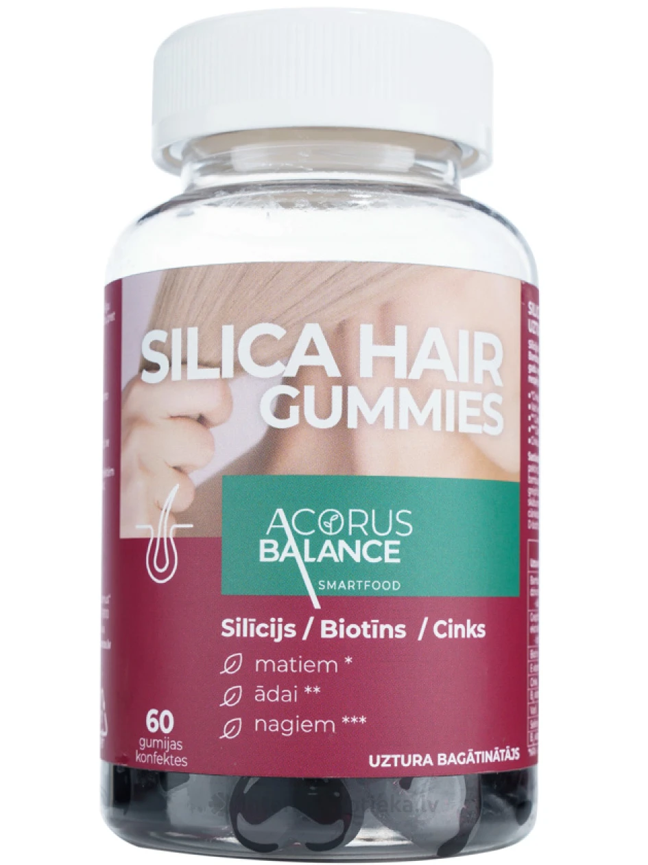 Acorus Balance Silica Hair Gummies, 2.5gx60 пастилок | internetaptieka.lv