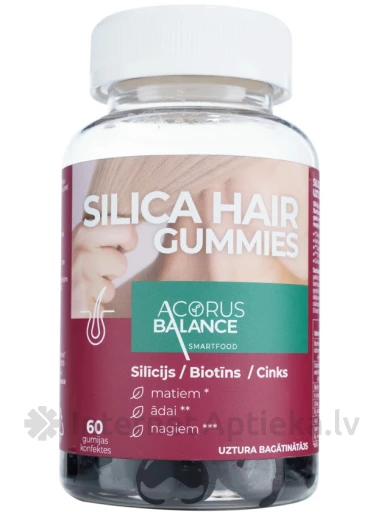 Acorus Balance Silica Hair Gummies, 2.5gx60 pastilas | internetaptieka.lv