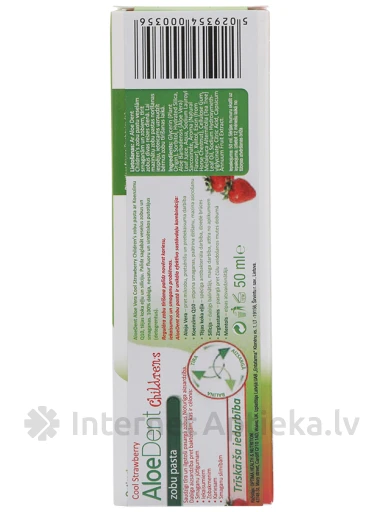 AloeVera Zobu pasta AloeDent Strawberry bērnu, 50 ml | internetaptieka.lv