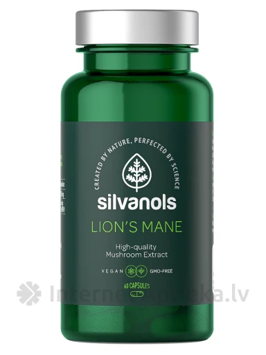 Silvanols Lions mane, 60 kapsulas | internetaptieka.lv