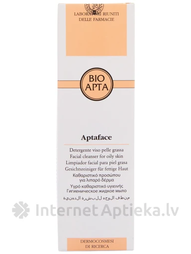 Bioapta Aptaface puhastusgeel rasusele nahale, nõiapuu ekstraktiga, 200 ml | internetaptieka.lv
