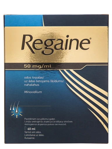Regaine 5% šķīdums matu augšanai, 60 ml | internetaptieka.lv