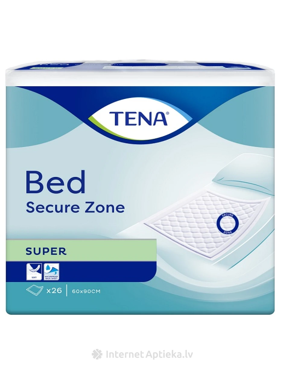 Tena Bed Super Secure zone Aizsargpalagi 60 x 90 cm, 26 gb. | internetaptieka.lv